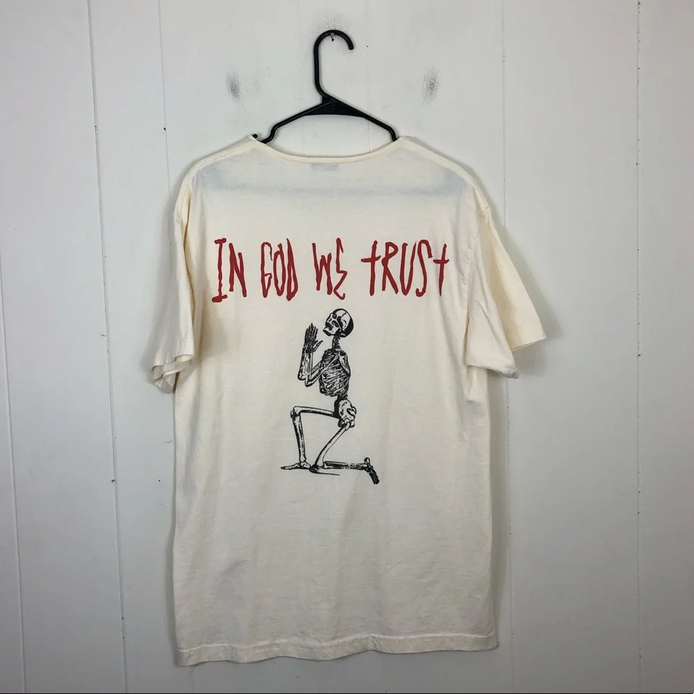 In God We Trust Oversized Graphic T-Shirt Sz M - Picture 1 of 5